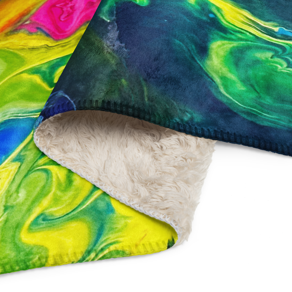 Sherpa blanket - Tropical Painting Design