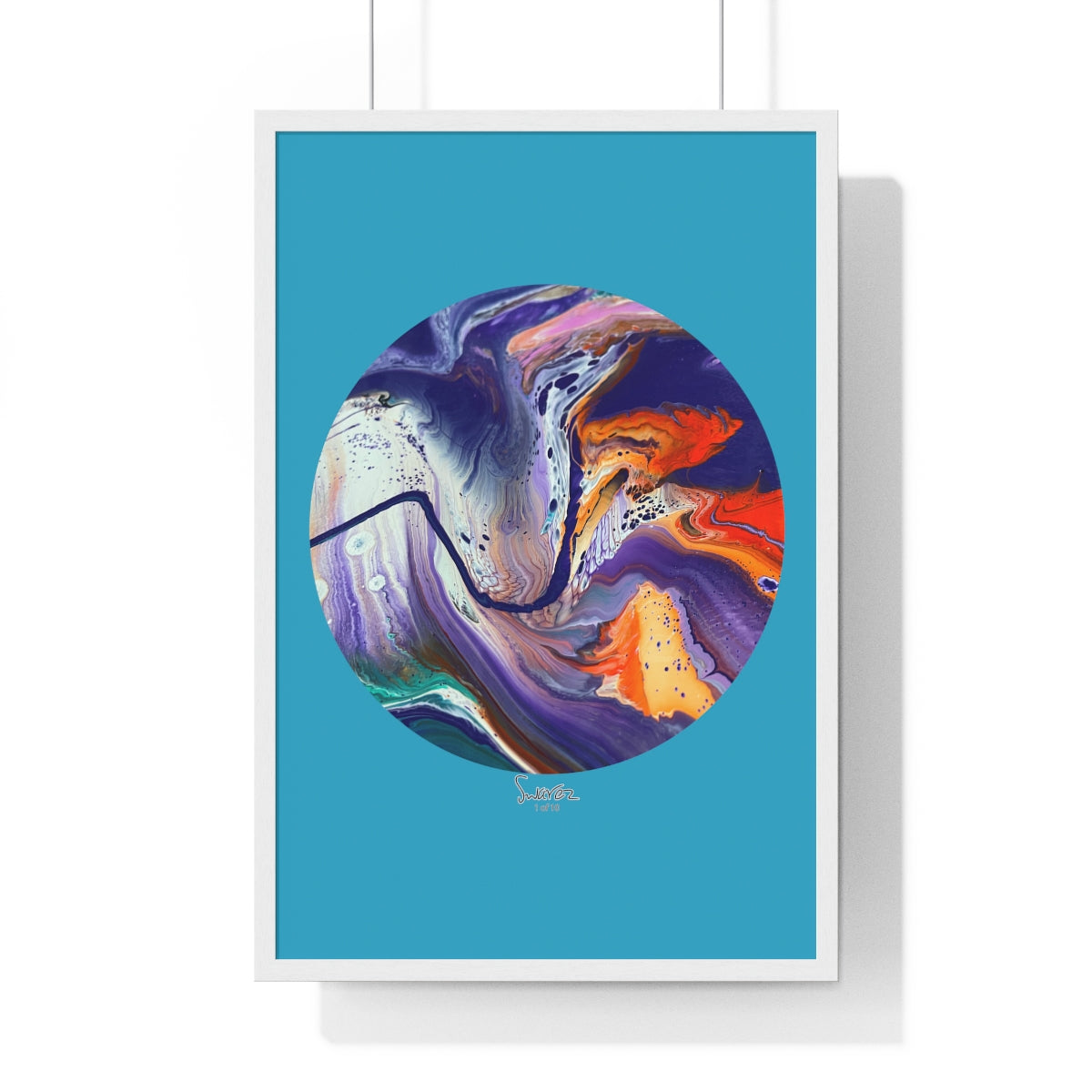 Limited Edition Framed Vertical Poster - Circle 1 design - 1 of 10