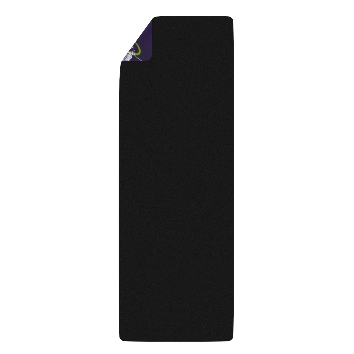 Rubber Yoga Mat - purple and green design