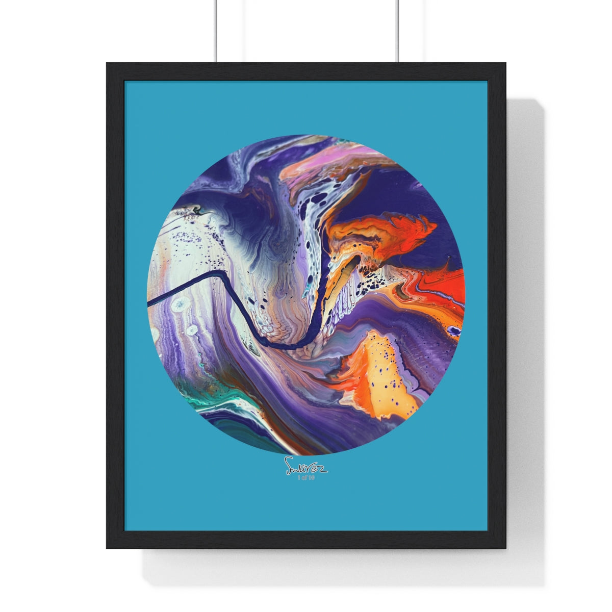 Limited Edition Framed Vertical Poster - Circle 1 design - 1 of 10