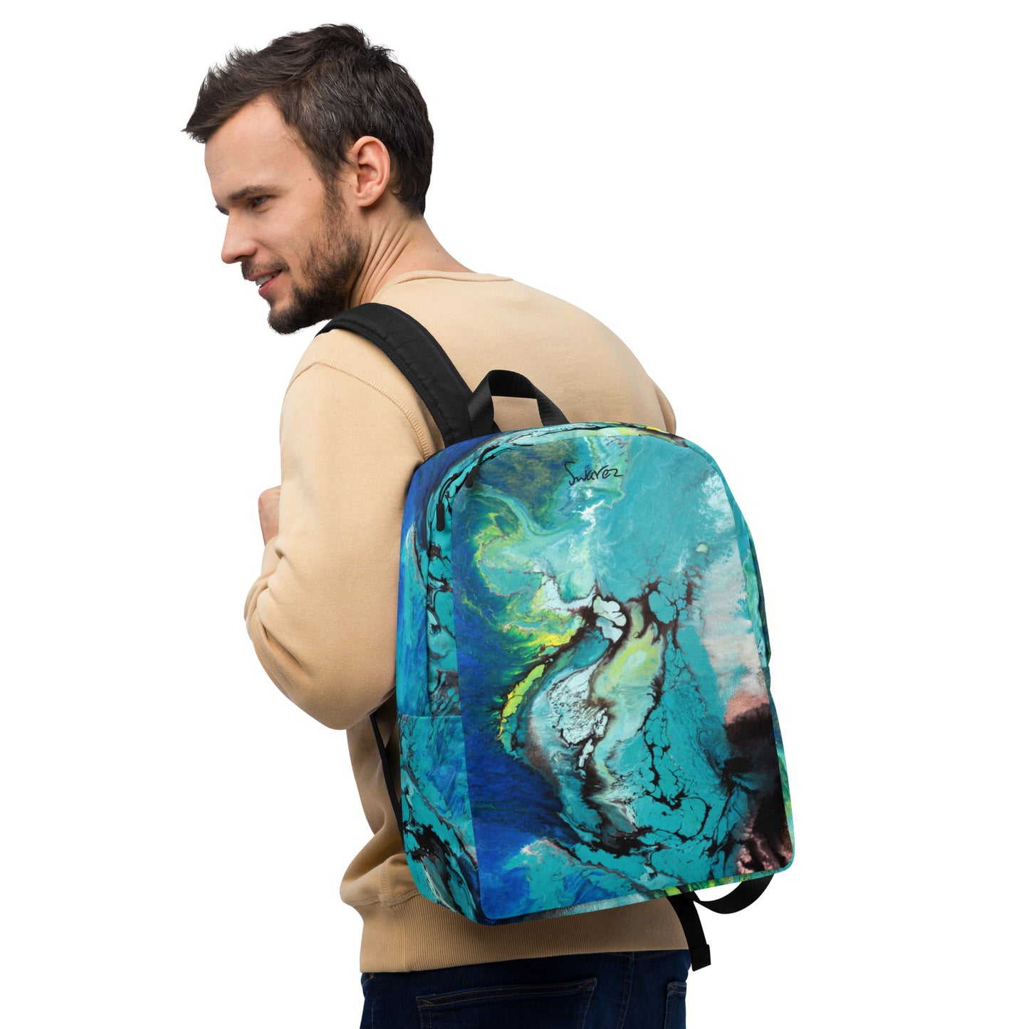 Minimalist Backpack - Deep Blue design