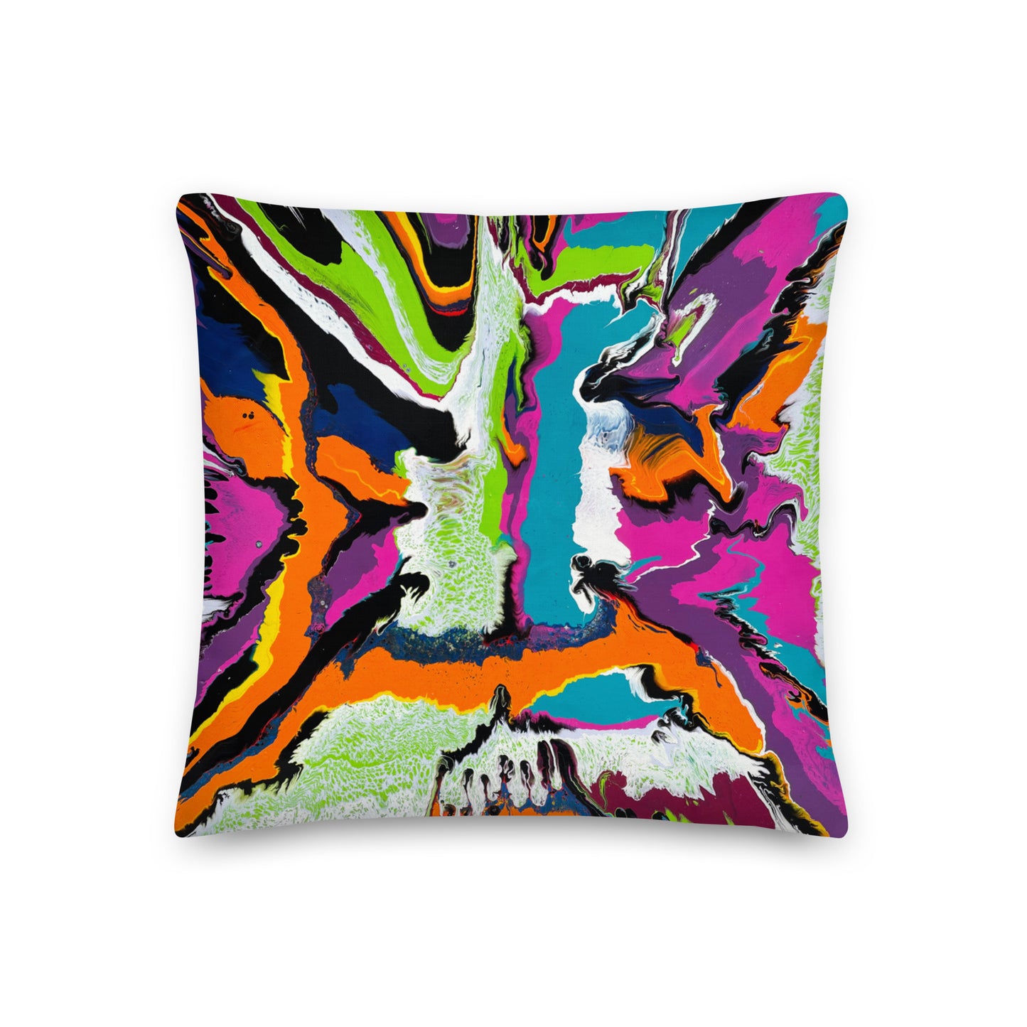 Premium Pillow - Orange burst design