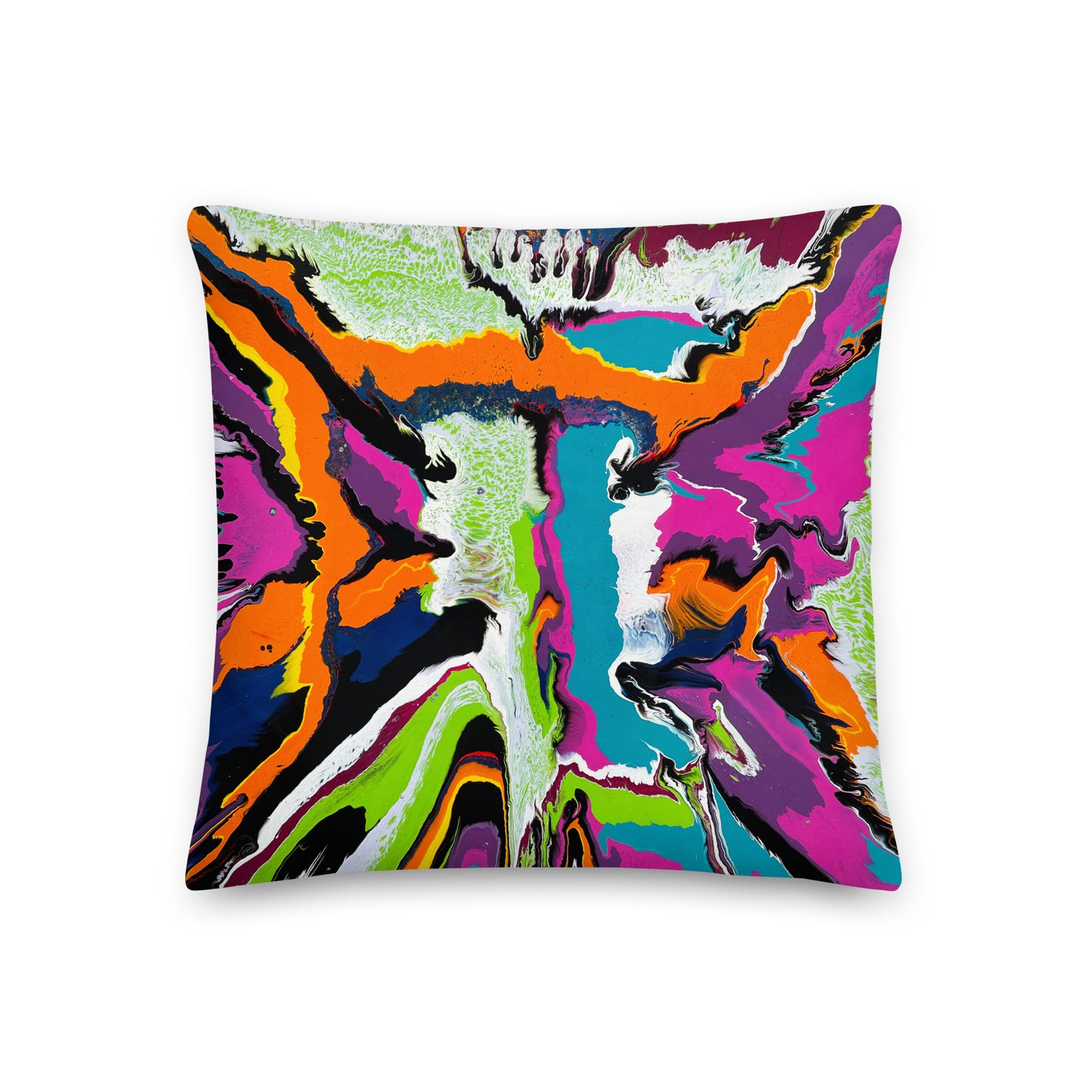 Premium Pillow - Orange burst design