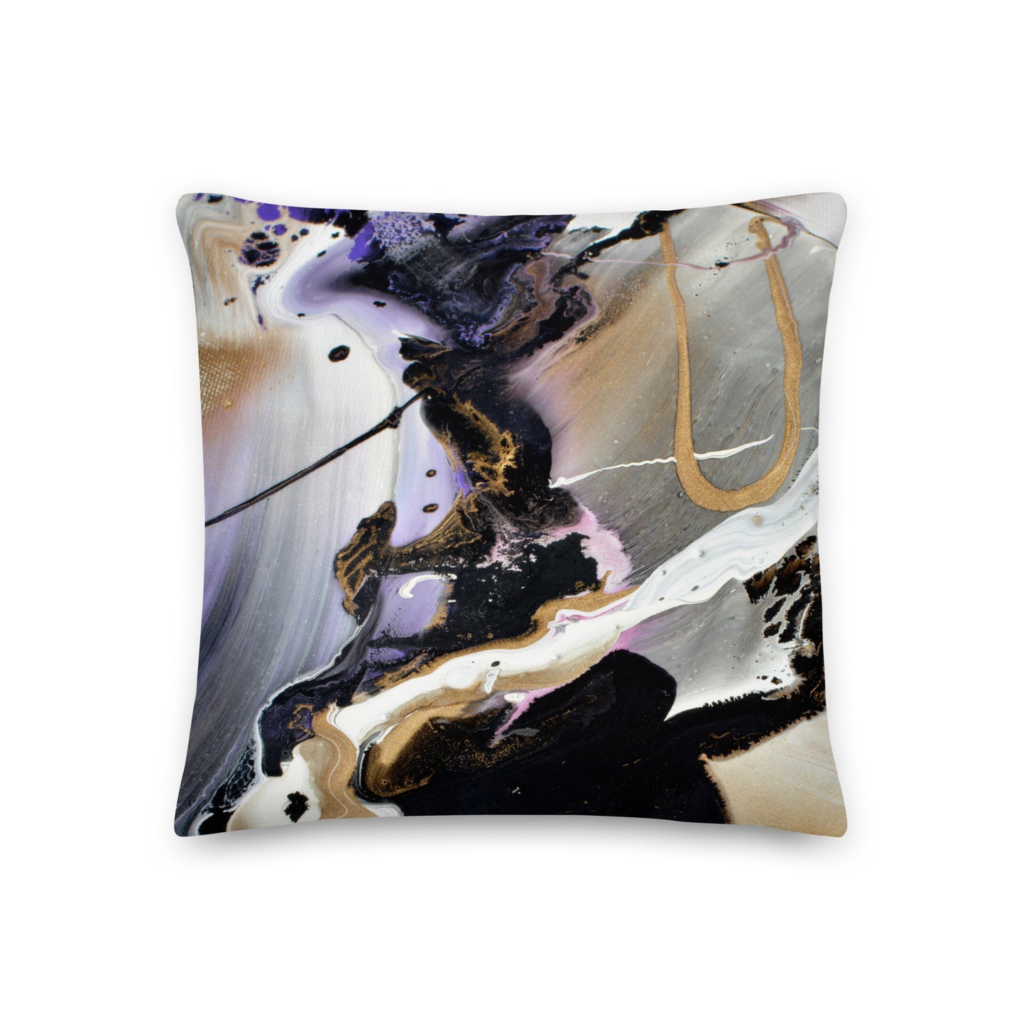 Premium Pillow - Purple and gold design