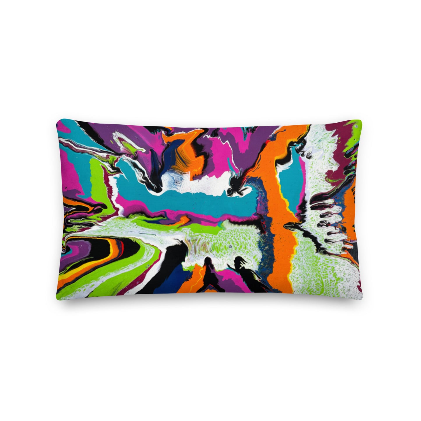 Premium Pillow - Orange burst design