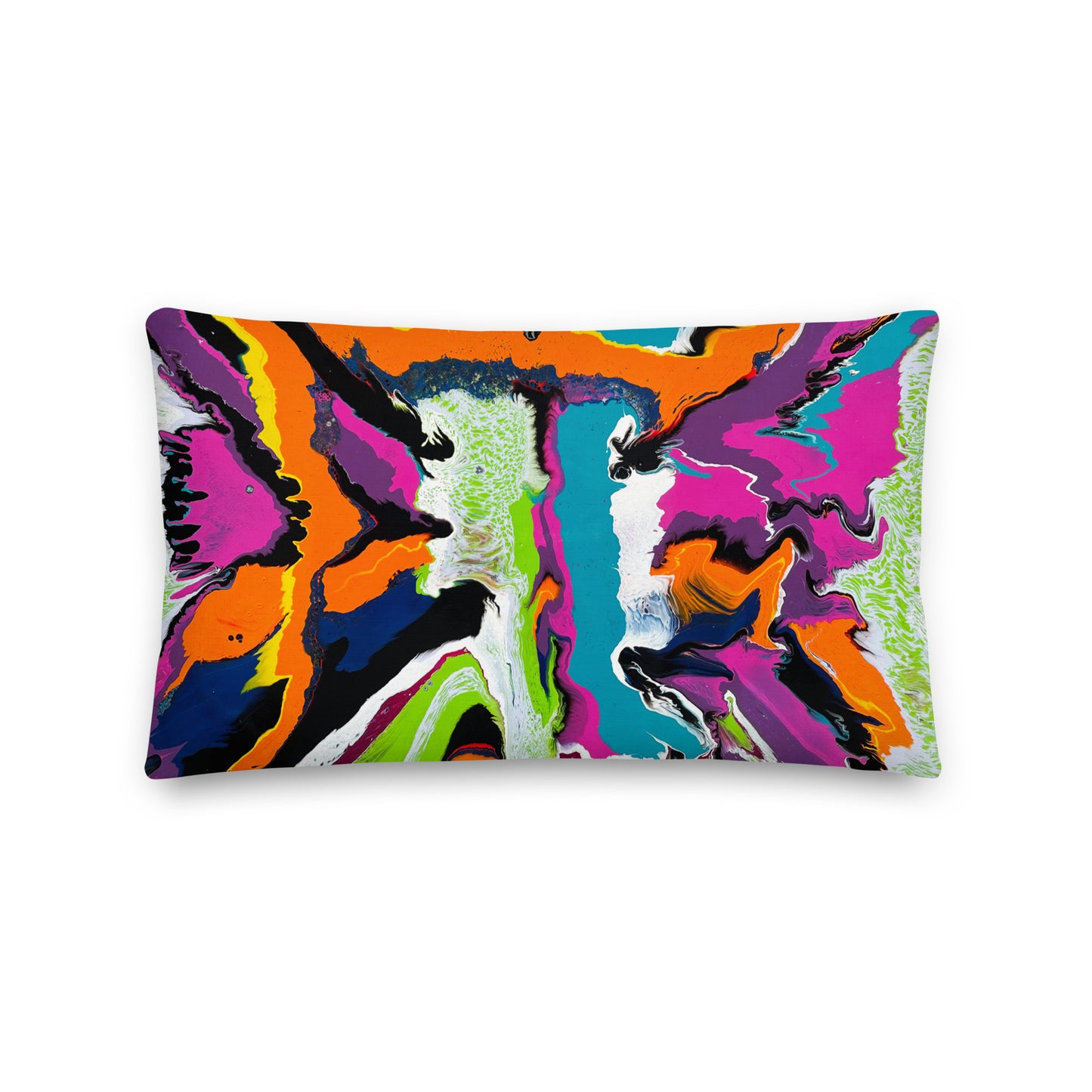 Premium Pillow - Orange burst design