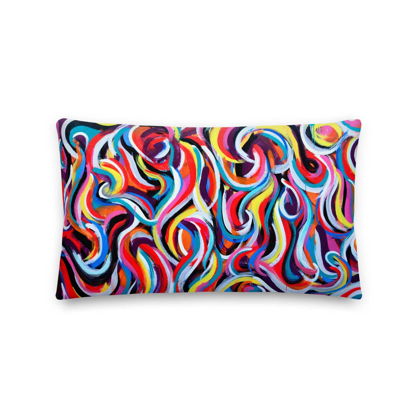 Premium Pillow - Multi color swirl design