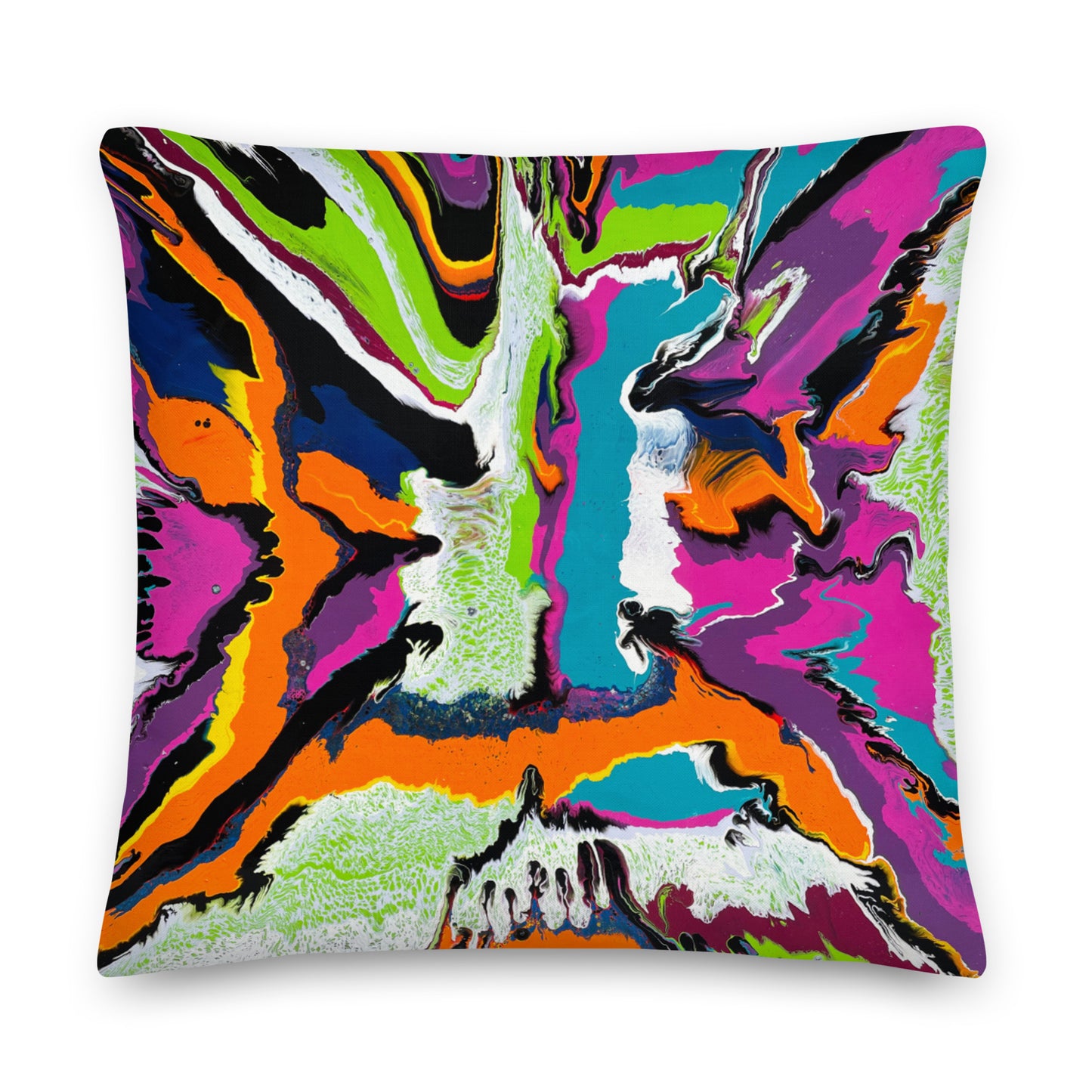 Premium Pillow - Orange burst design