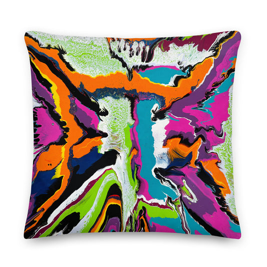Premium Pillow - Orange burst design