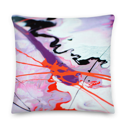 Premium Pillow - Pink and red design