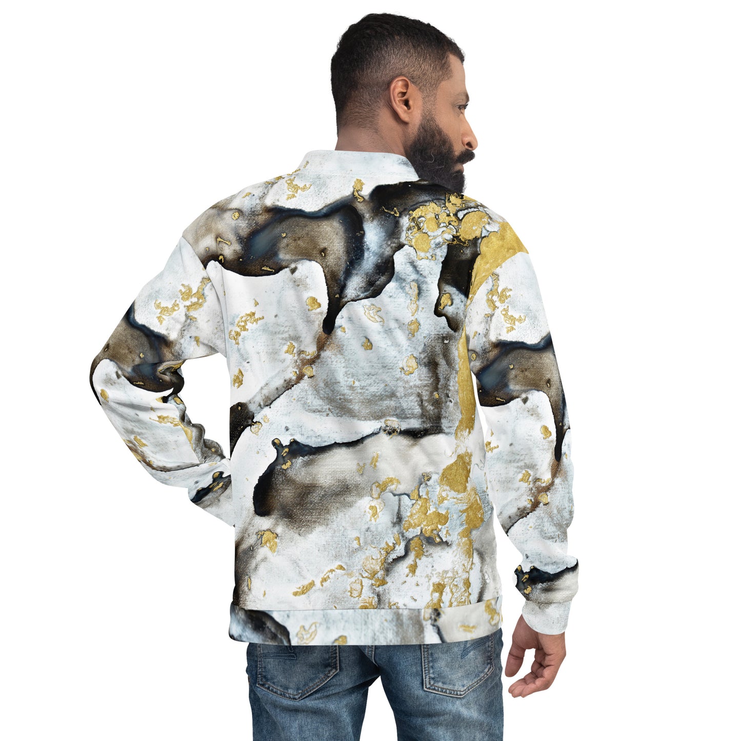 Unisex Bomber Jacket - Black and white design
