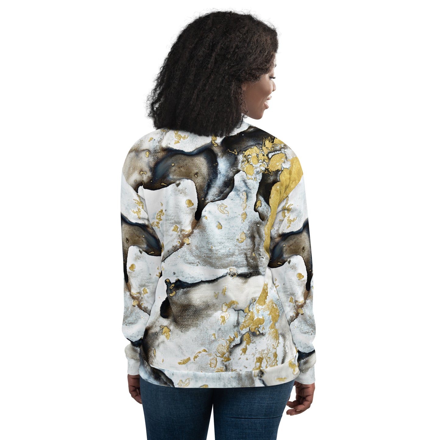 Unisex Bomber Jacket - Black and white design