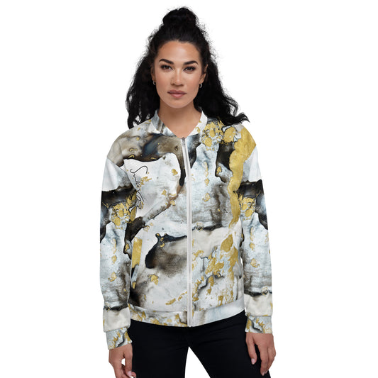 Unisex Bomber Jacket - Black and white design