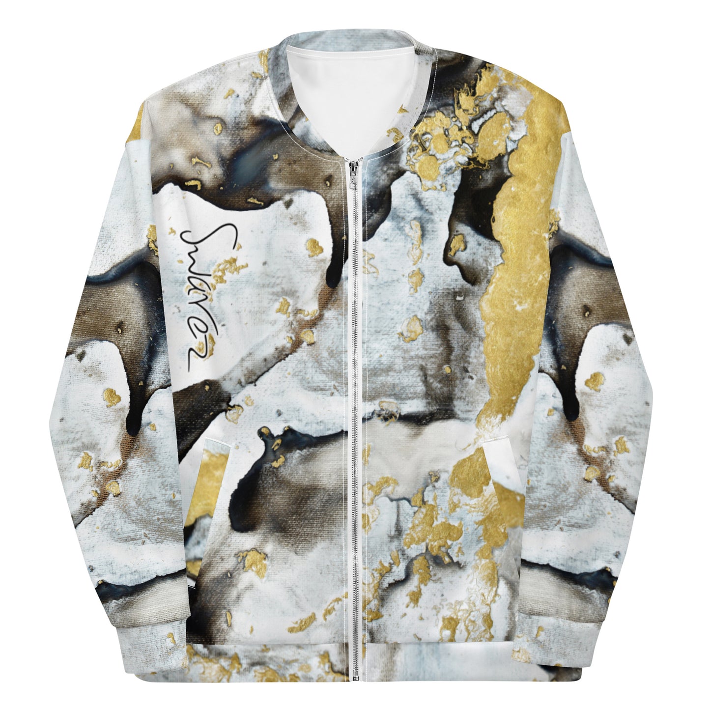 Unisex Bomber Jacket - Black and white design