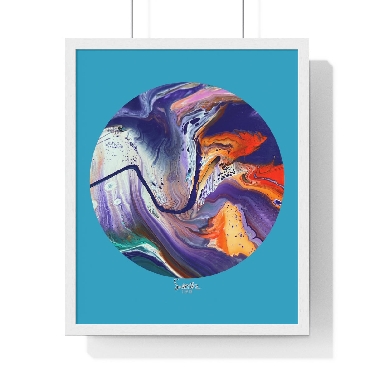Limited Edition Framed Vertical Poster - Circle 1 design - 1 of 10