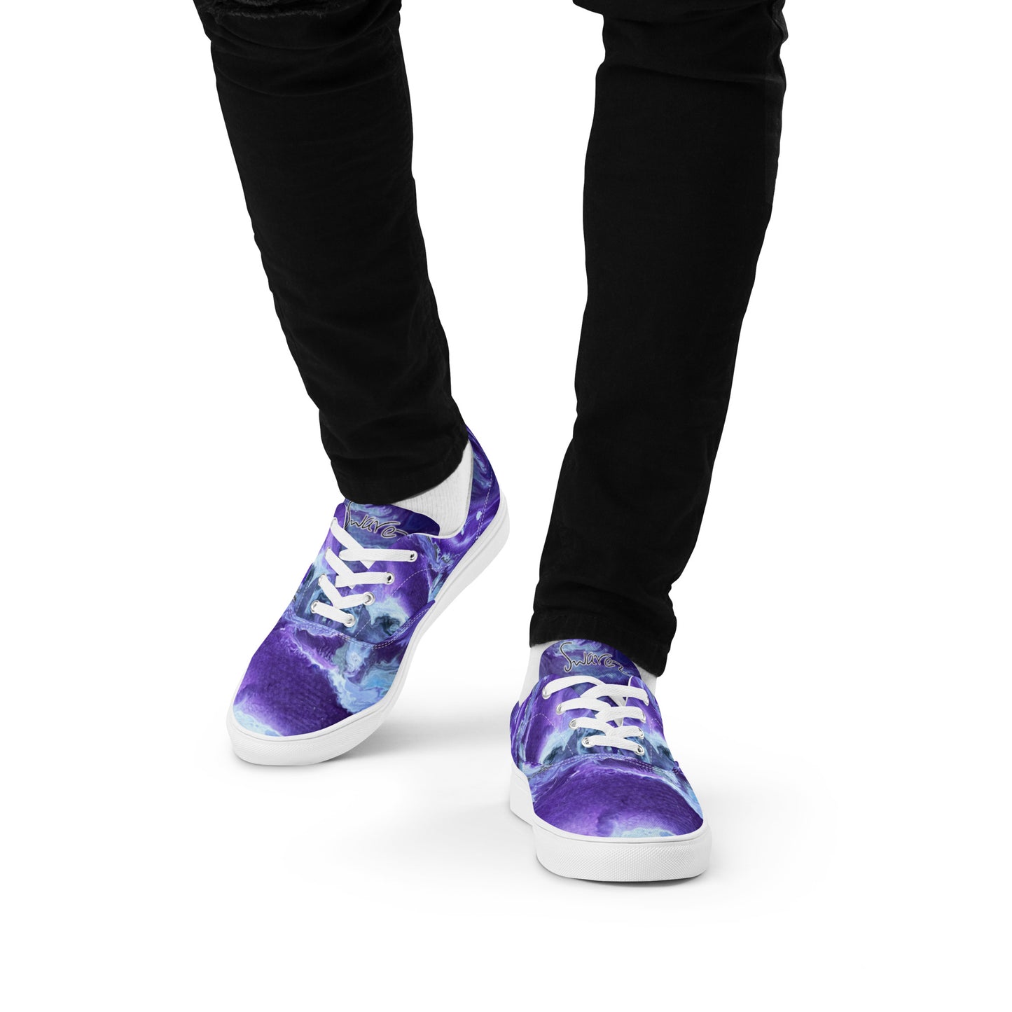Men’s lace-up canvas shoes - Ady's Purplez!