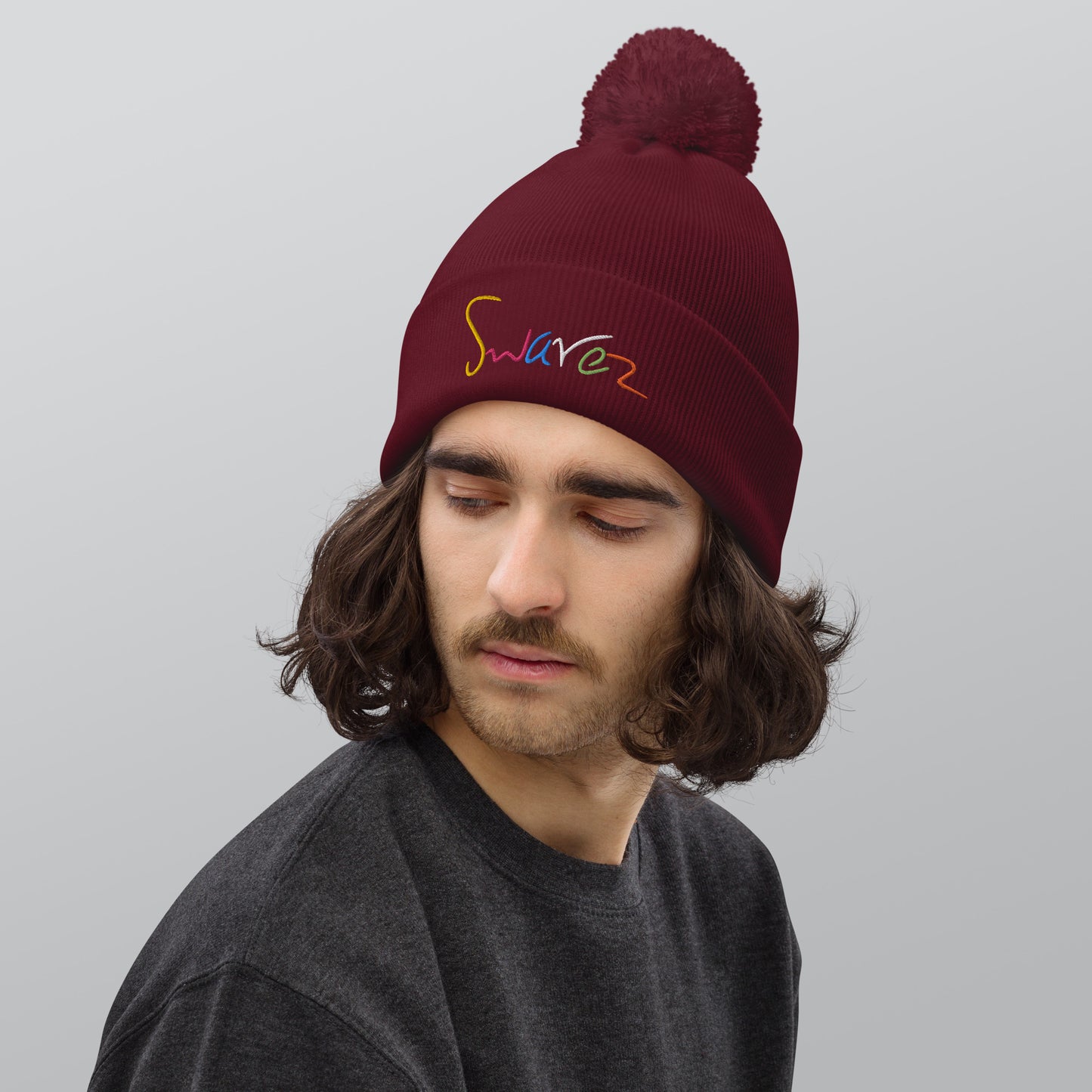 Pom pom beanie Unisex - Swarez logo