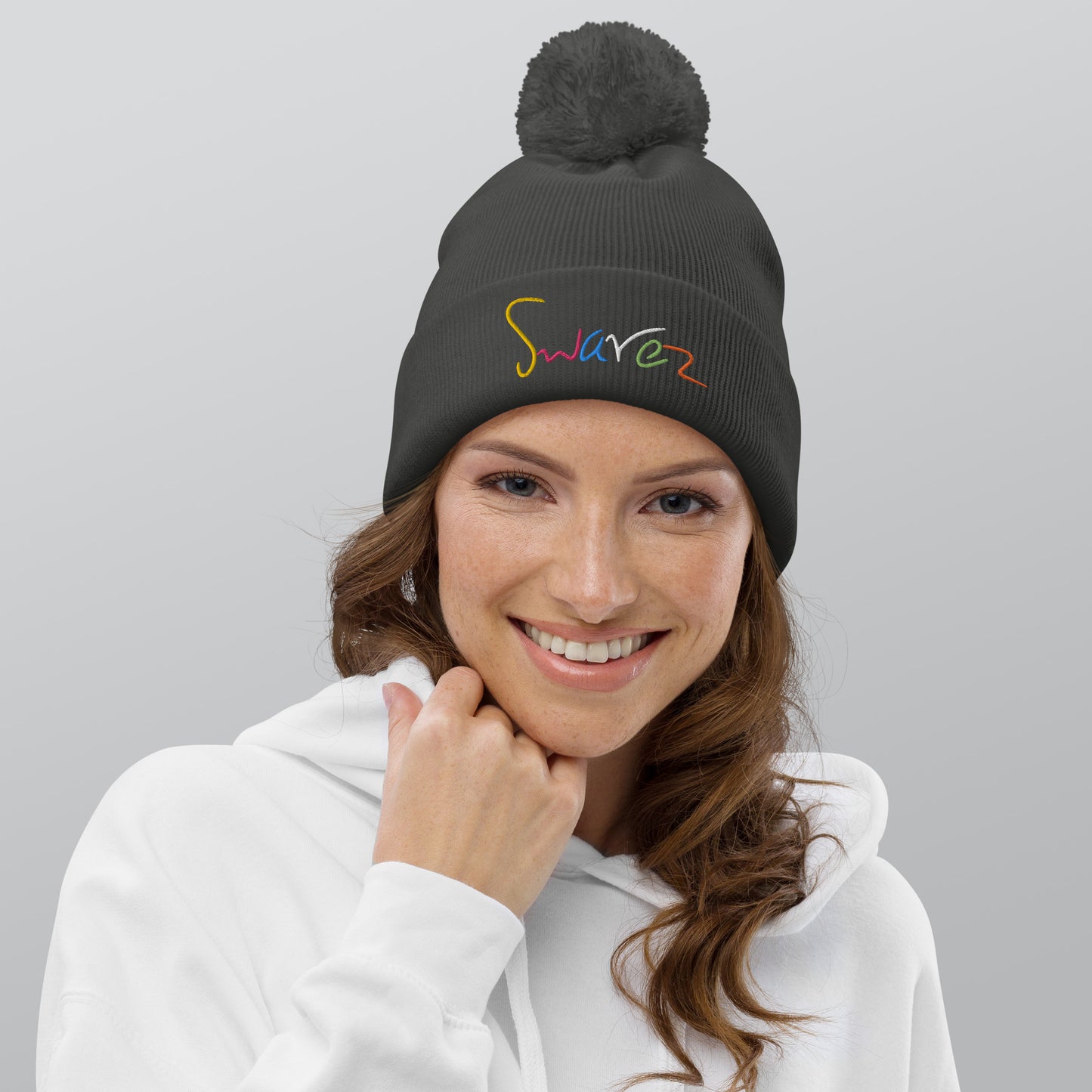 Pom pom beanie Unisex - Swarez logo