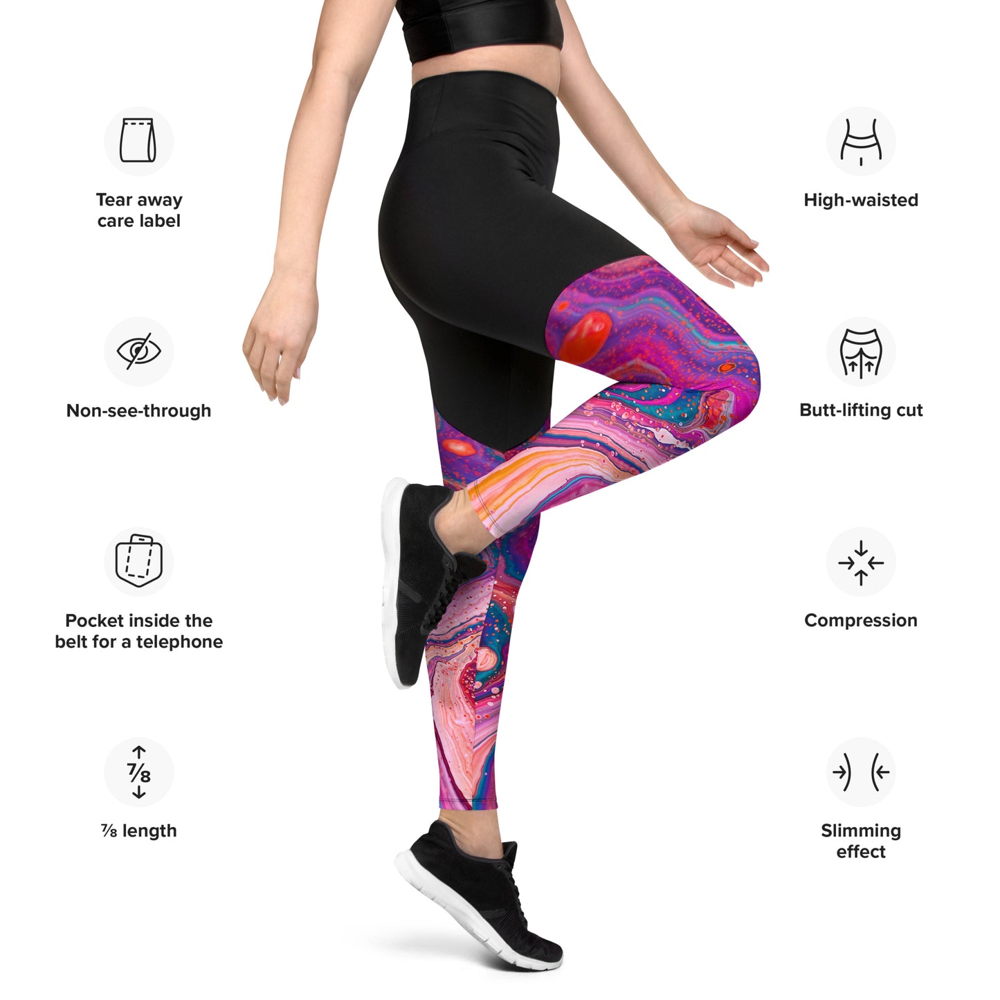 Sports Leggings - Cosmic design