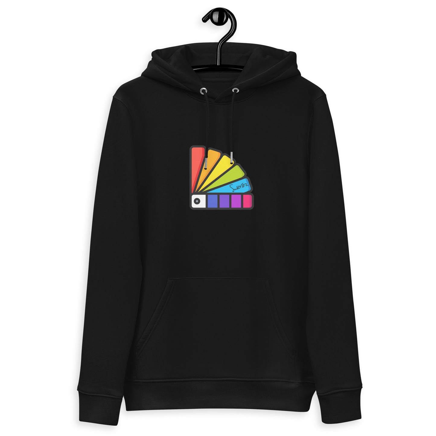 Unisex essential eco hoodie - Paint Chart design