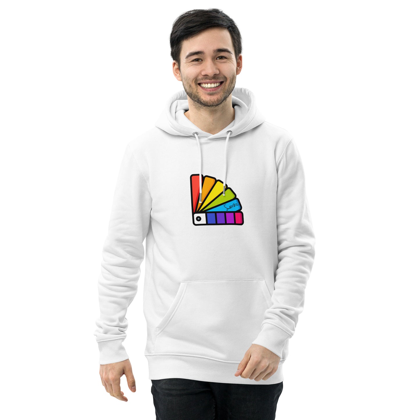 Unisex essential eco hoodie - Paint Chart design