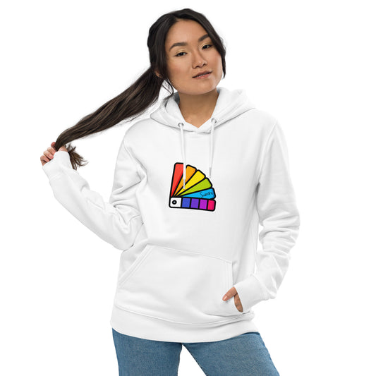 Unisex essential eco hoodie - Paint Chart design