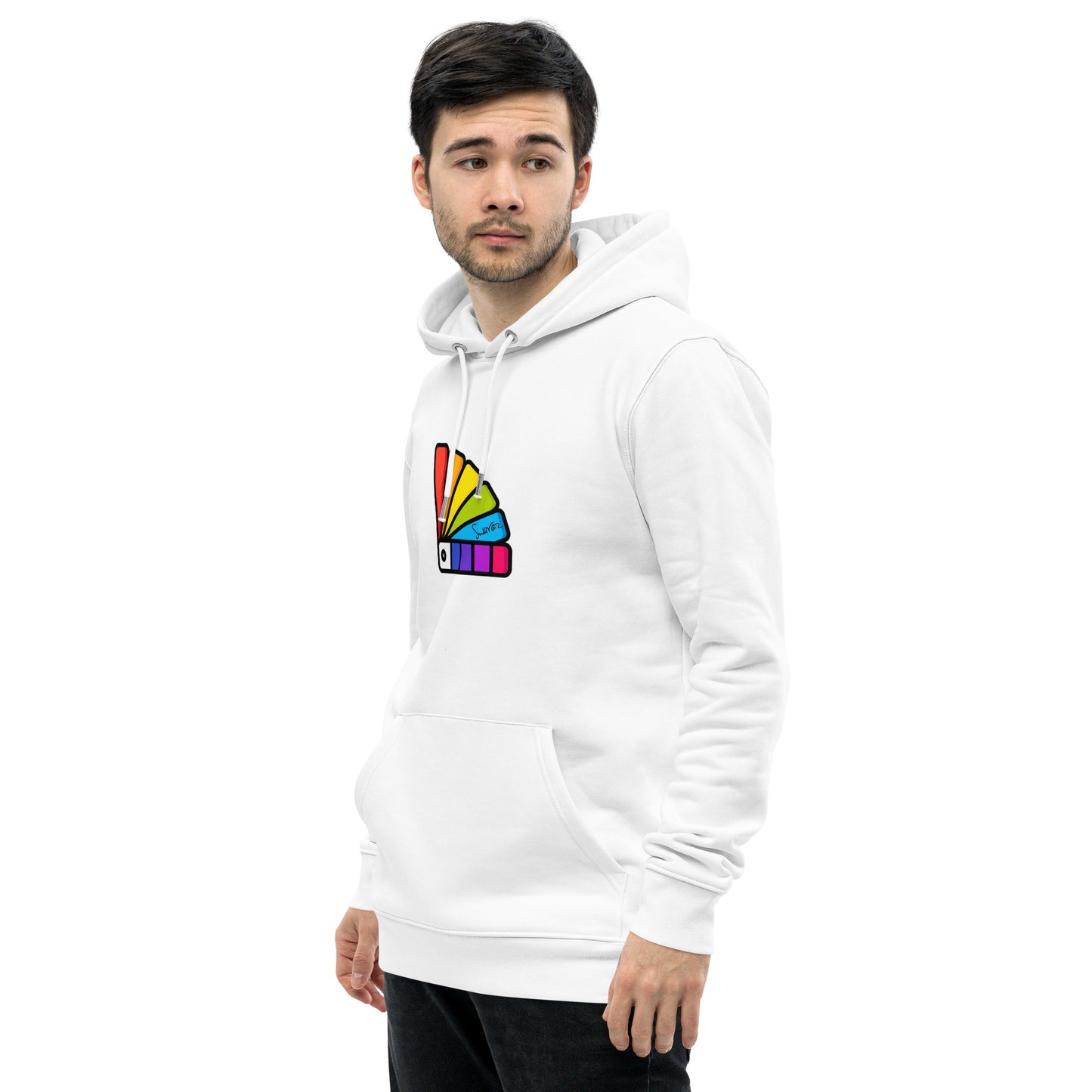 Unisex essential eco hoodie - Paint Chart design