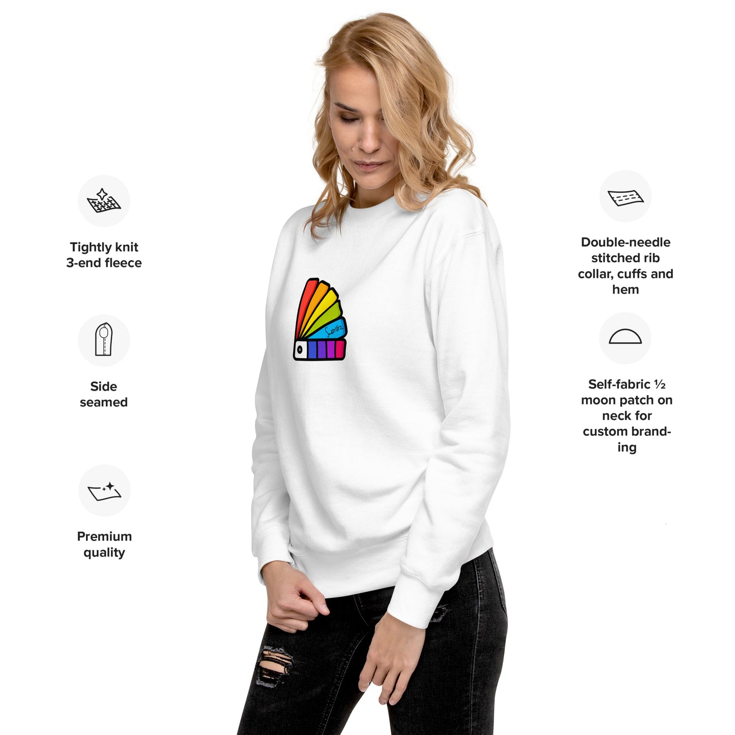 Unisex Premium Sweatshirt - Paint chart design