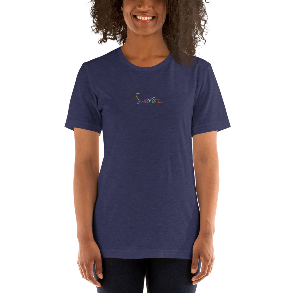 Unisex t-shirt - Swarez embroidered logo and printed paint splash