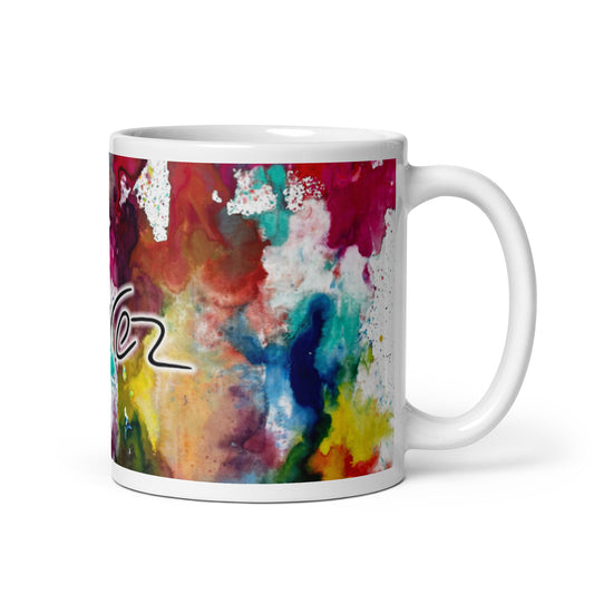 White glossy mug - Dawn Eclipse design