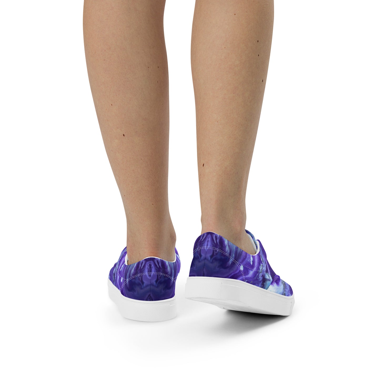 Women’s lace-up canvas shoes - Cosmic Purple