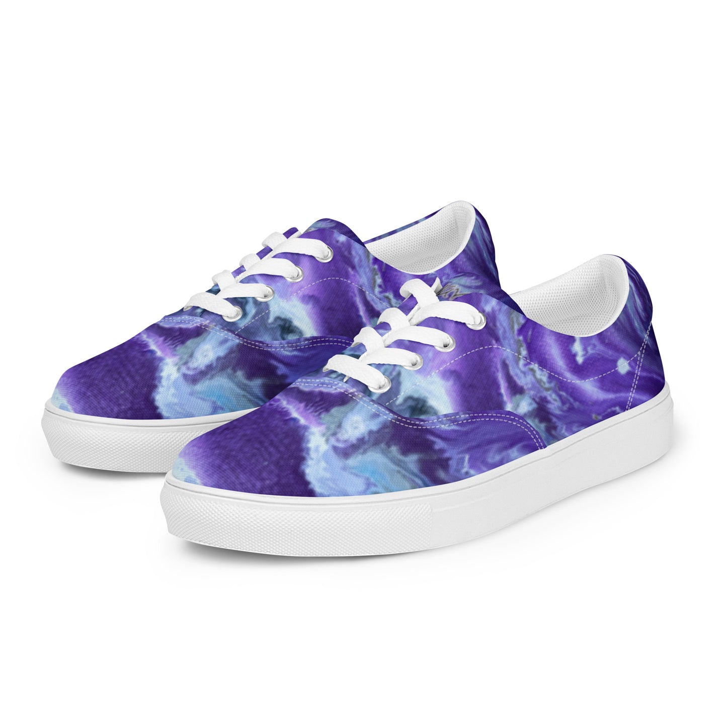 Women’s lace-up canvas shoes - Cosmic Purple