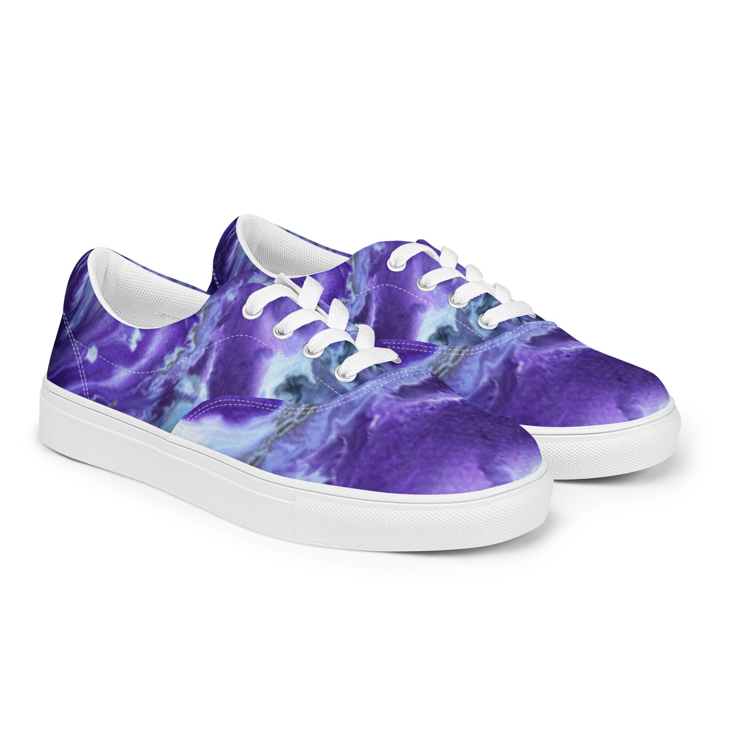 Women’s lace-up canvas shoes - Cosmic Purple