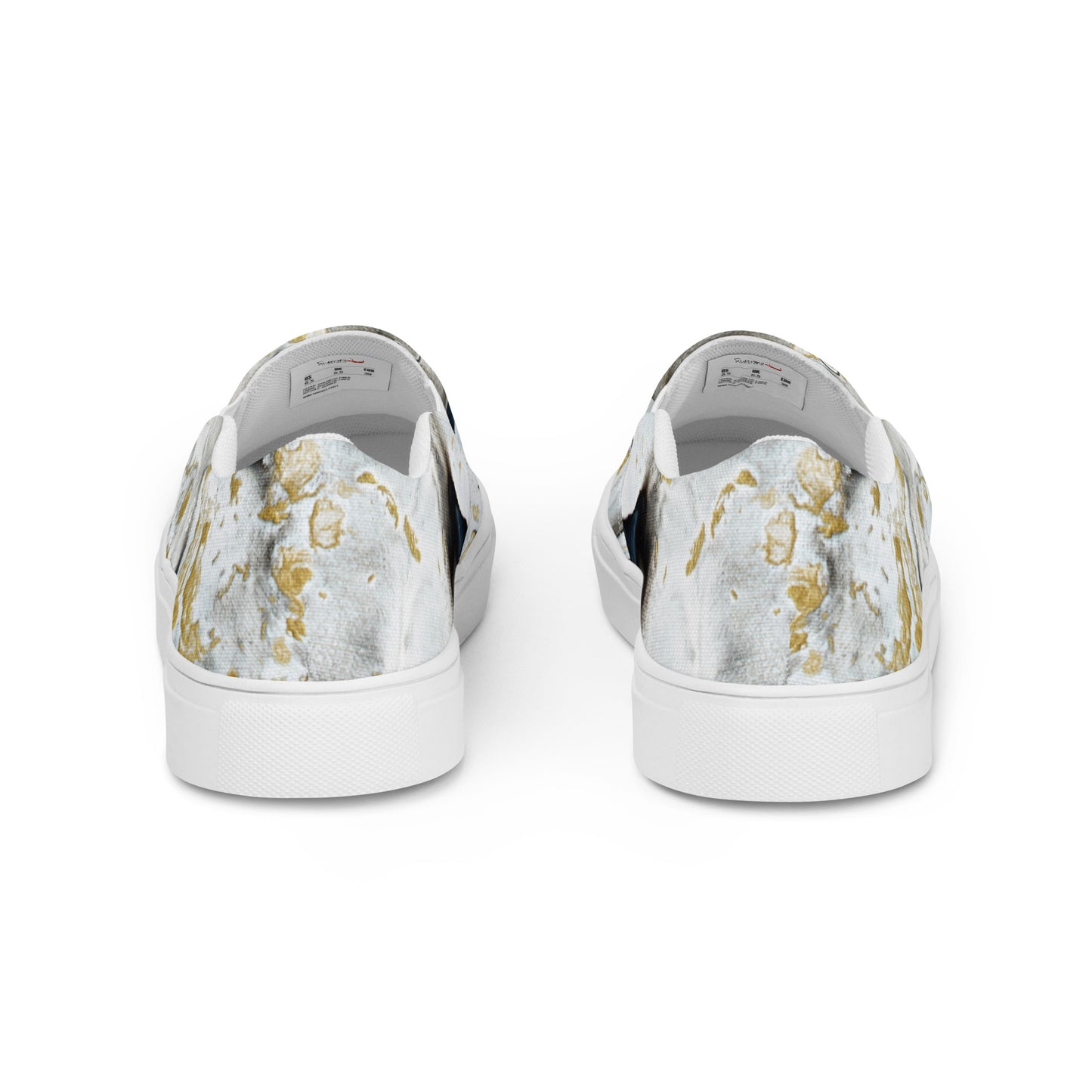 Women’s slip-on canvas shoes - Black and white design