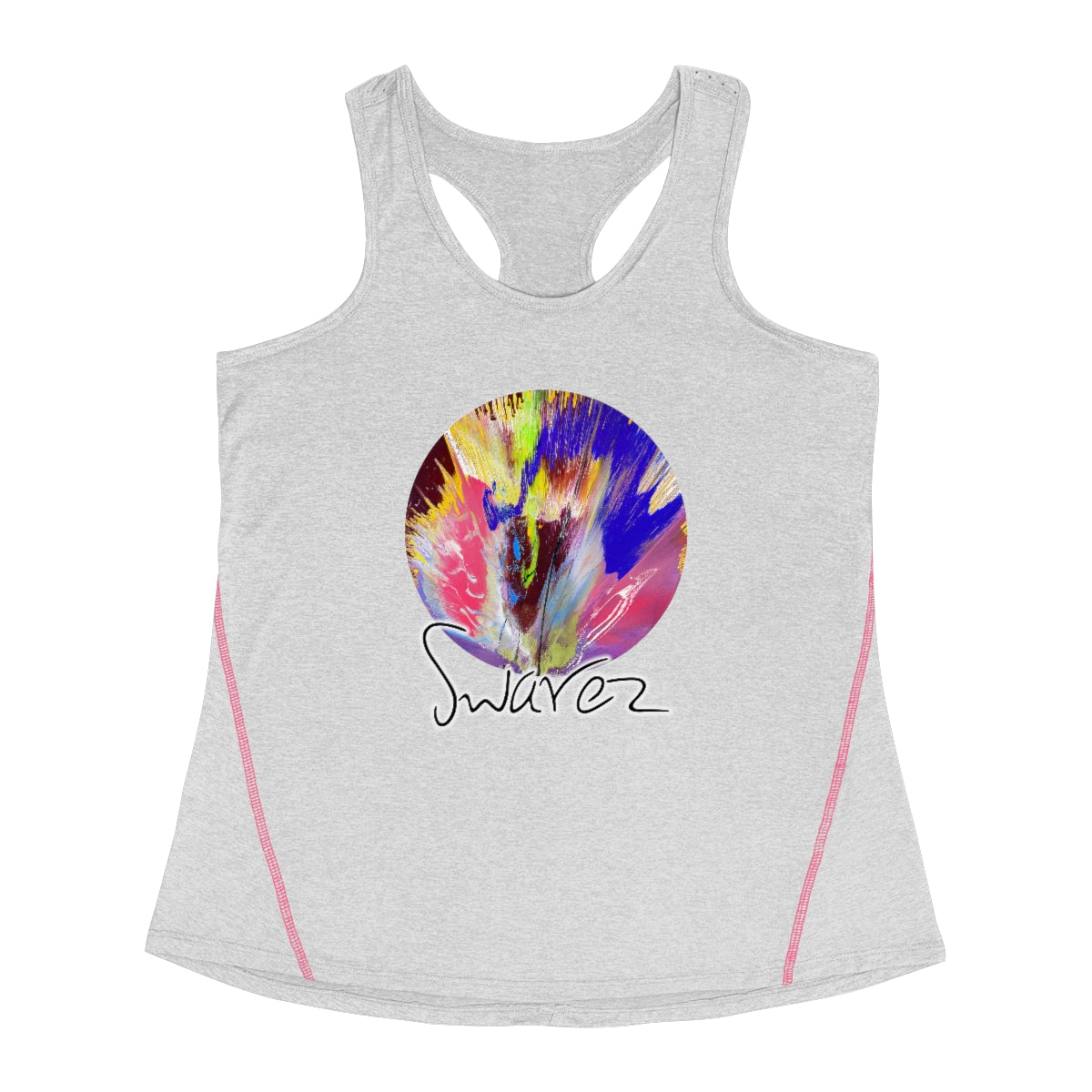 Women's Racerback Sports Top - Spin art and logo