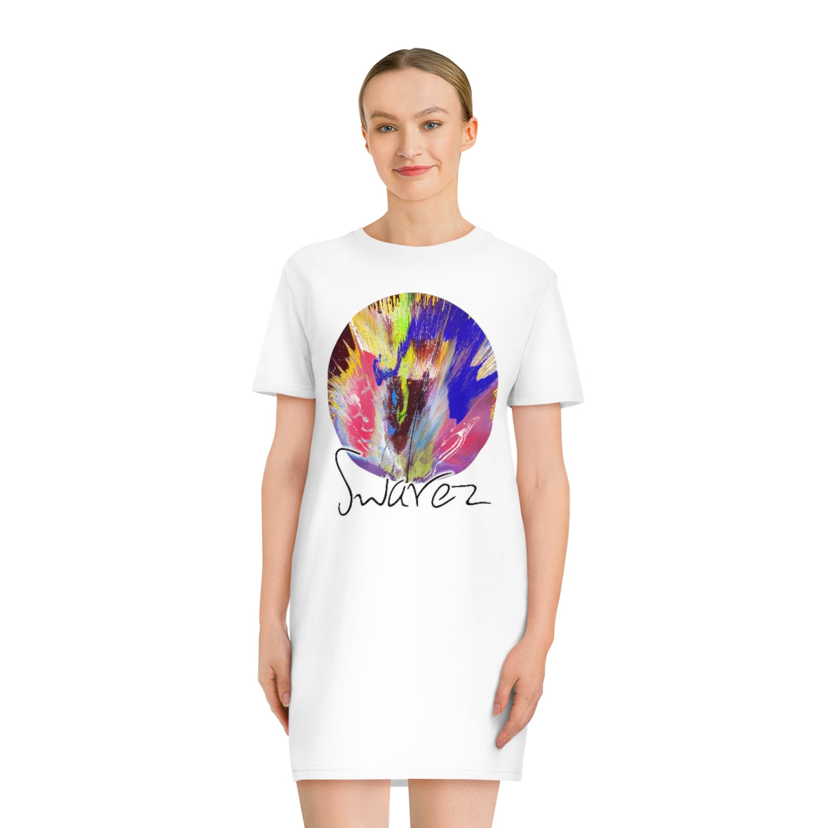 Spinner-T-Shirt-Kleid – Kreis-Design 