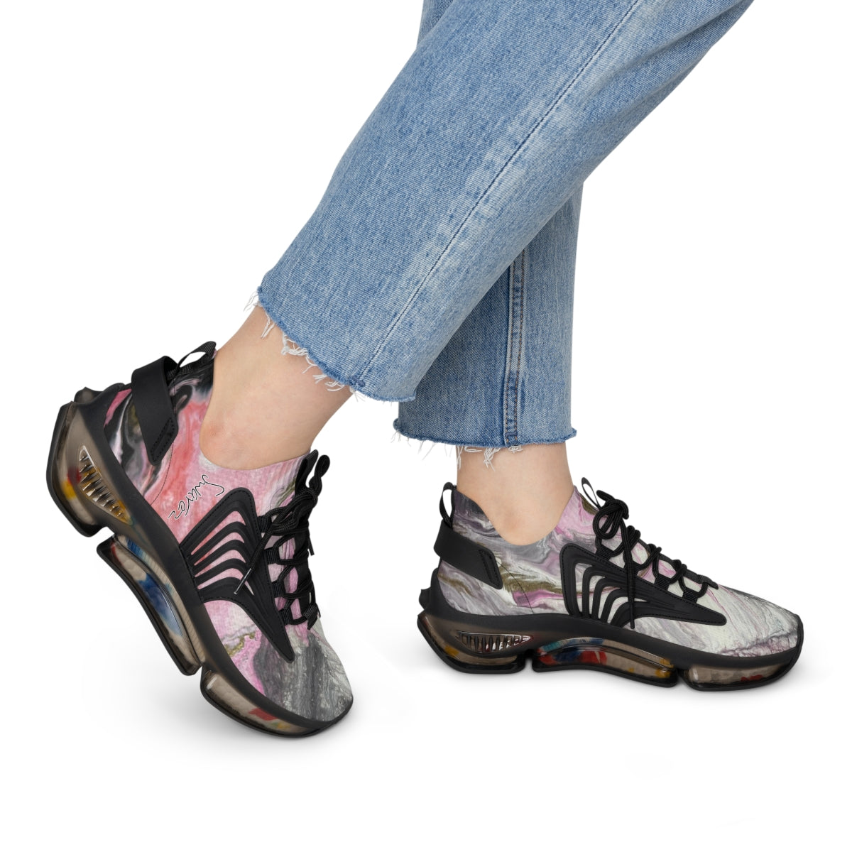 Women's Mesh Sneakers - Dusky pink design
