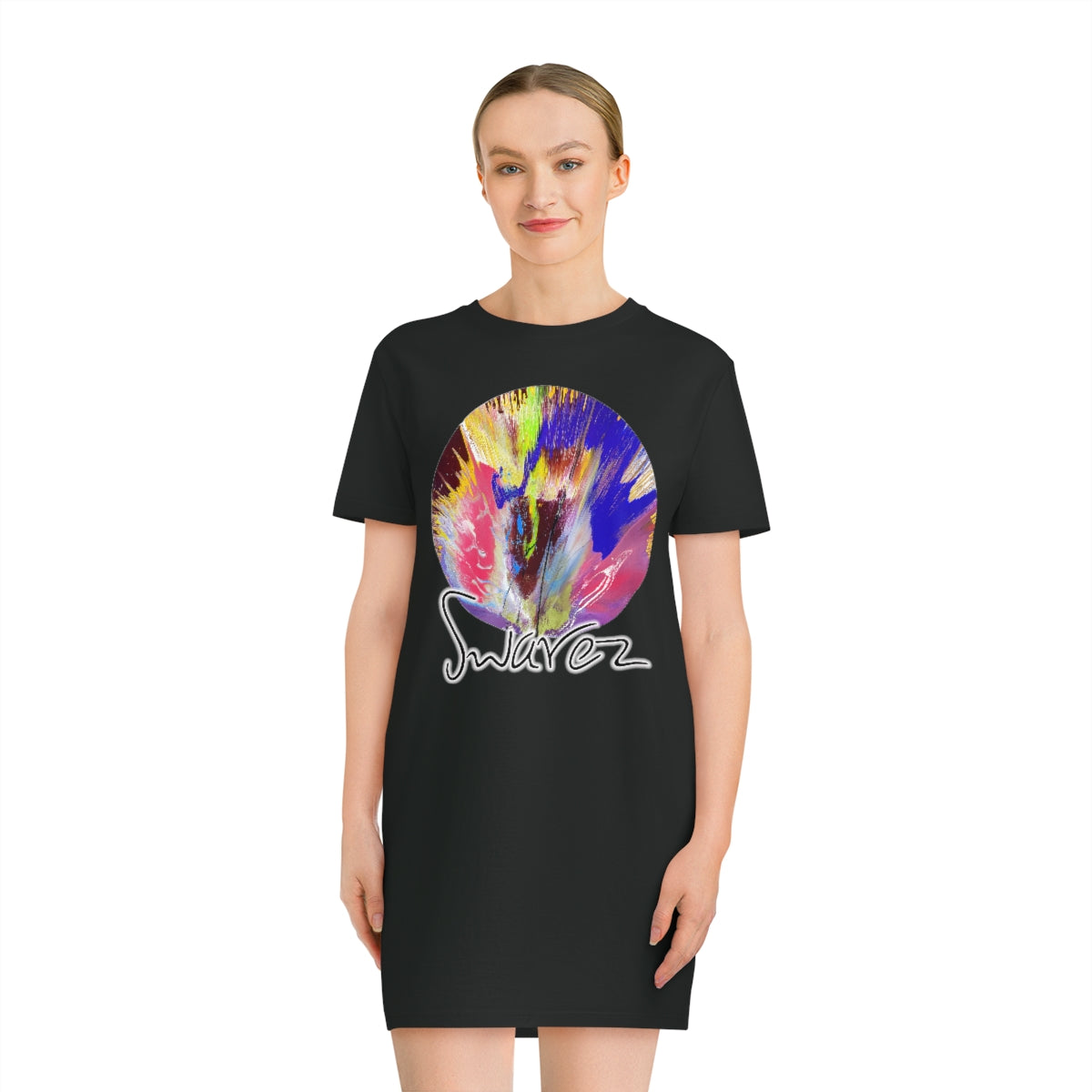 Spinner-T-Shirt-Kleid – Kreis-Design 