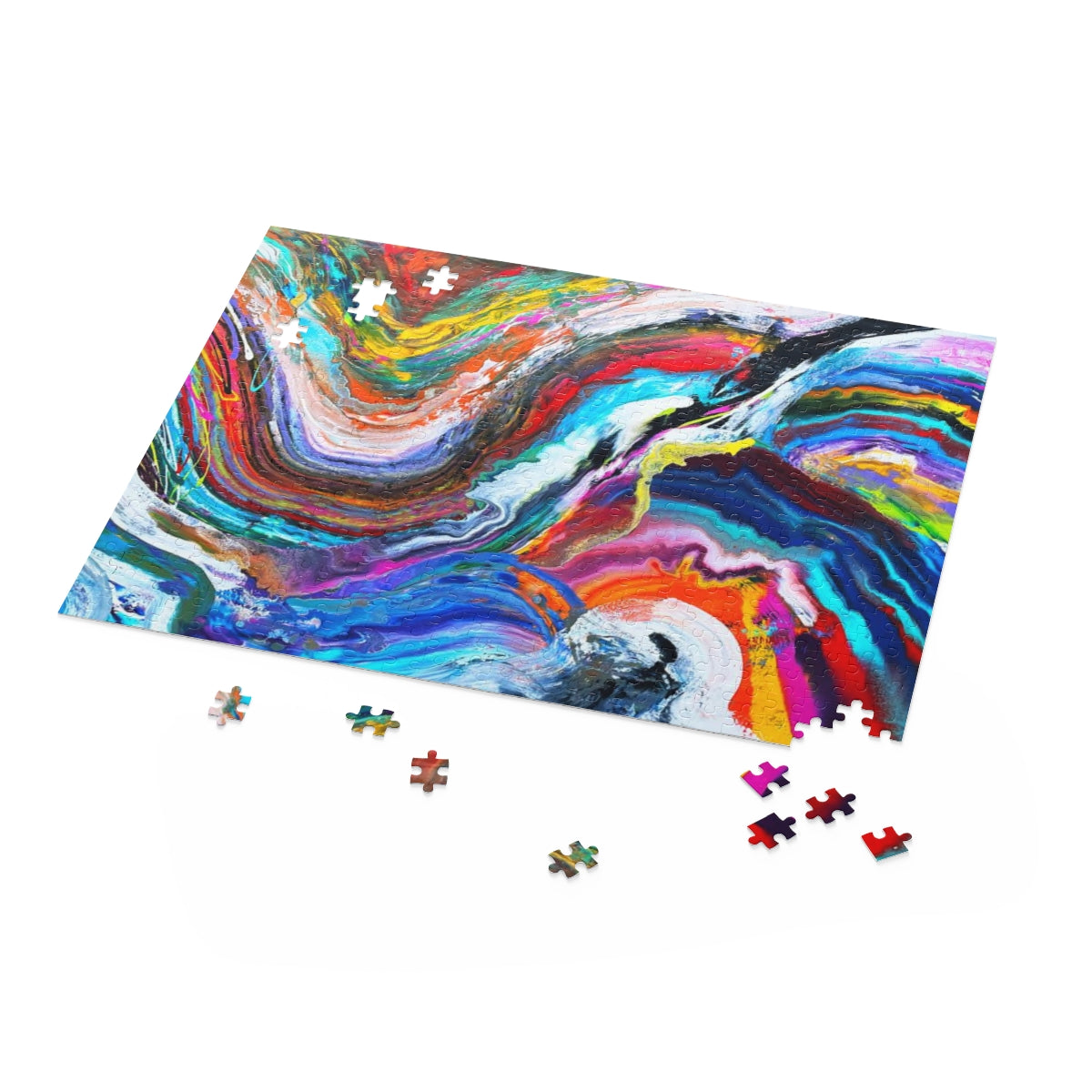 Puzzle (120, 252, 500-Piece) - Rainbow wave design
