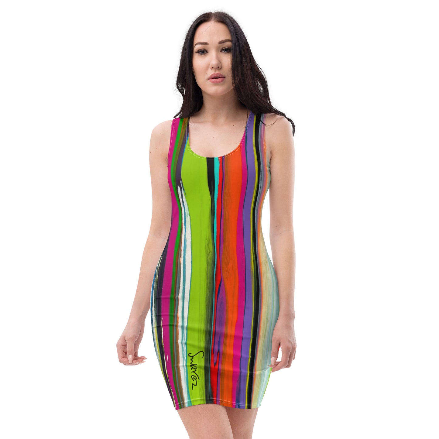 Sublimation Cut & Sew Dress - Vertical stripes design