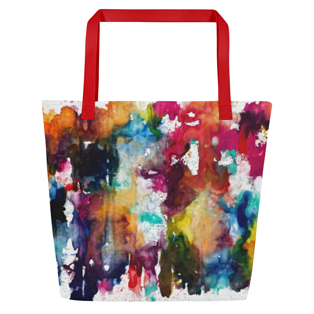 All-Over Print Large Tote Bag - Dawn Eclipse design
