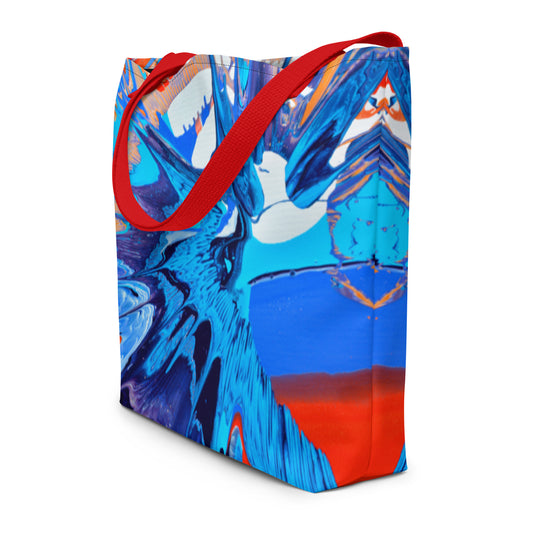 Große Einkaufstasche mit Allover-Print – Kapow-Design