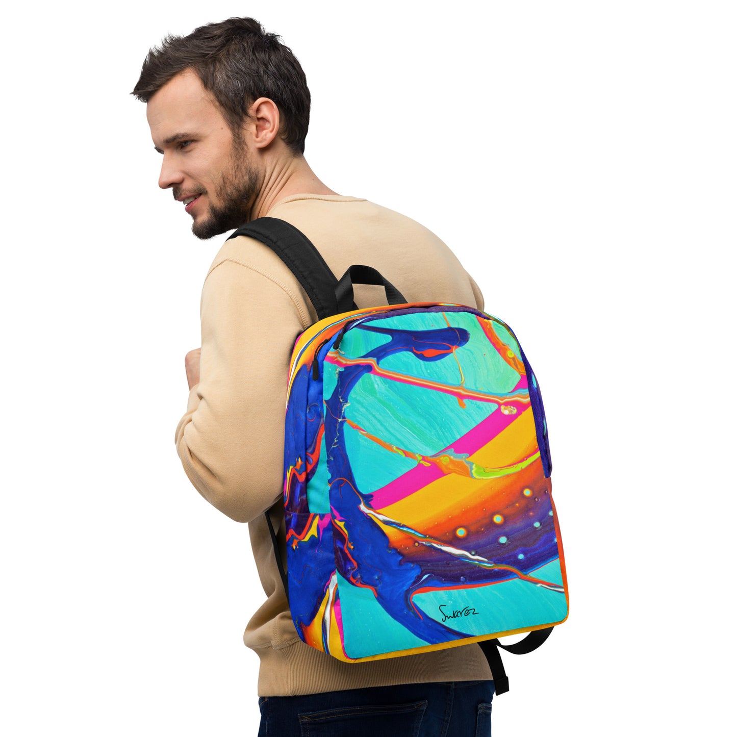 Minimalist Backpack - Rainbow design