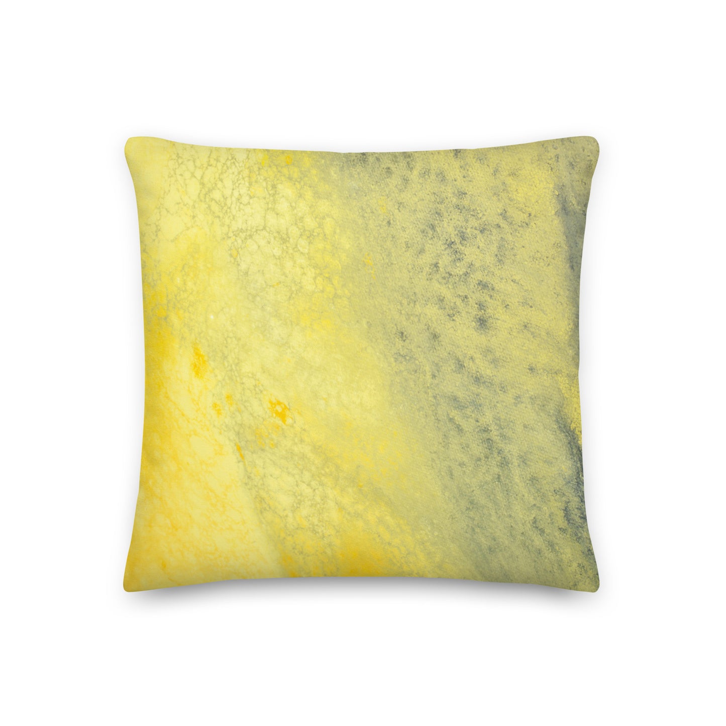 Premium-Kissen – Design in Gelb und Grau