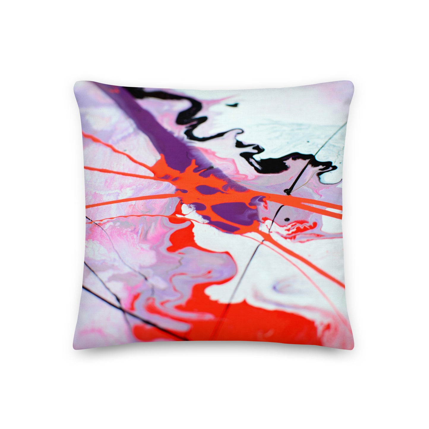 Premium Pillow - Pink and red design