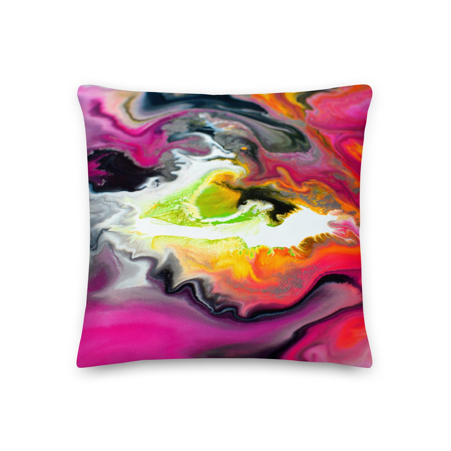 Premium Pillow - Pink and yellow design