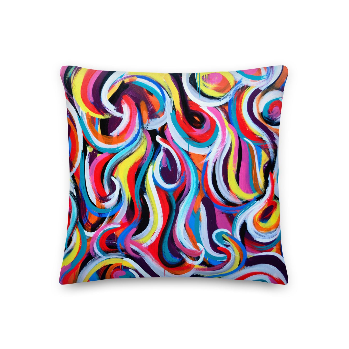 Premium Pillow - Multi color swirl design