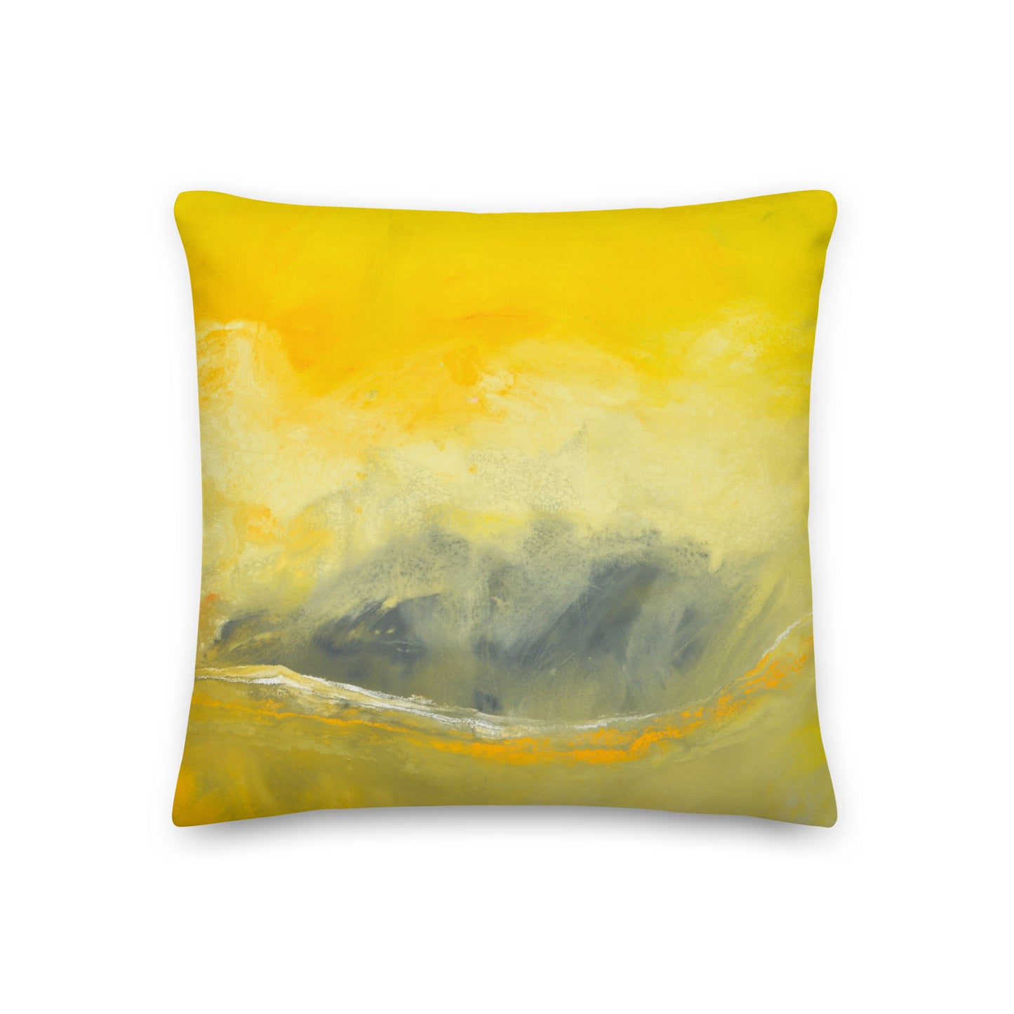 Premium Pillow - Yellow and Grey design
