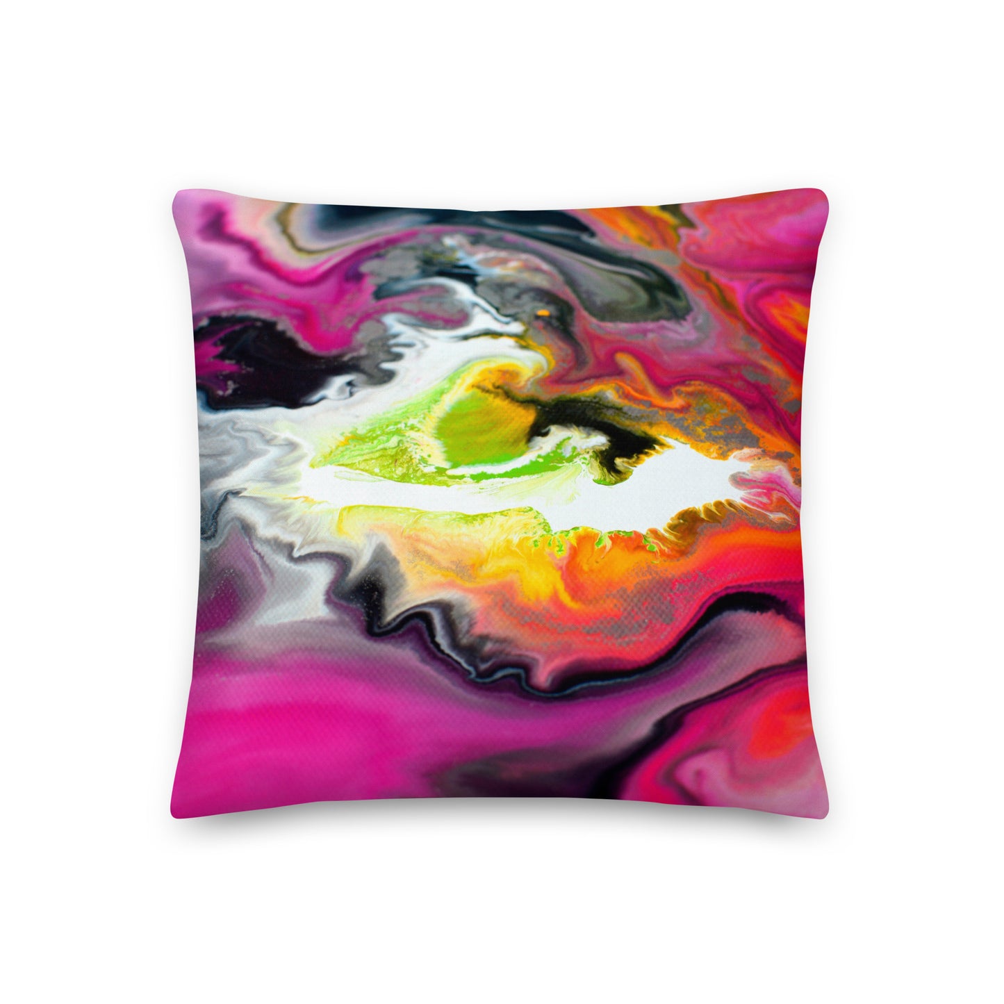 Premium Pillow - Pink and yellow design