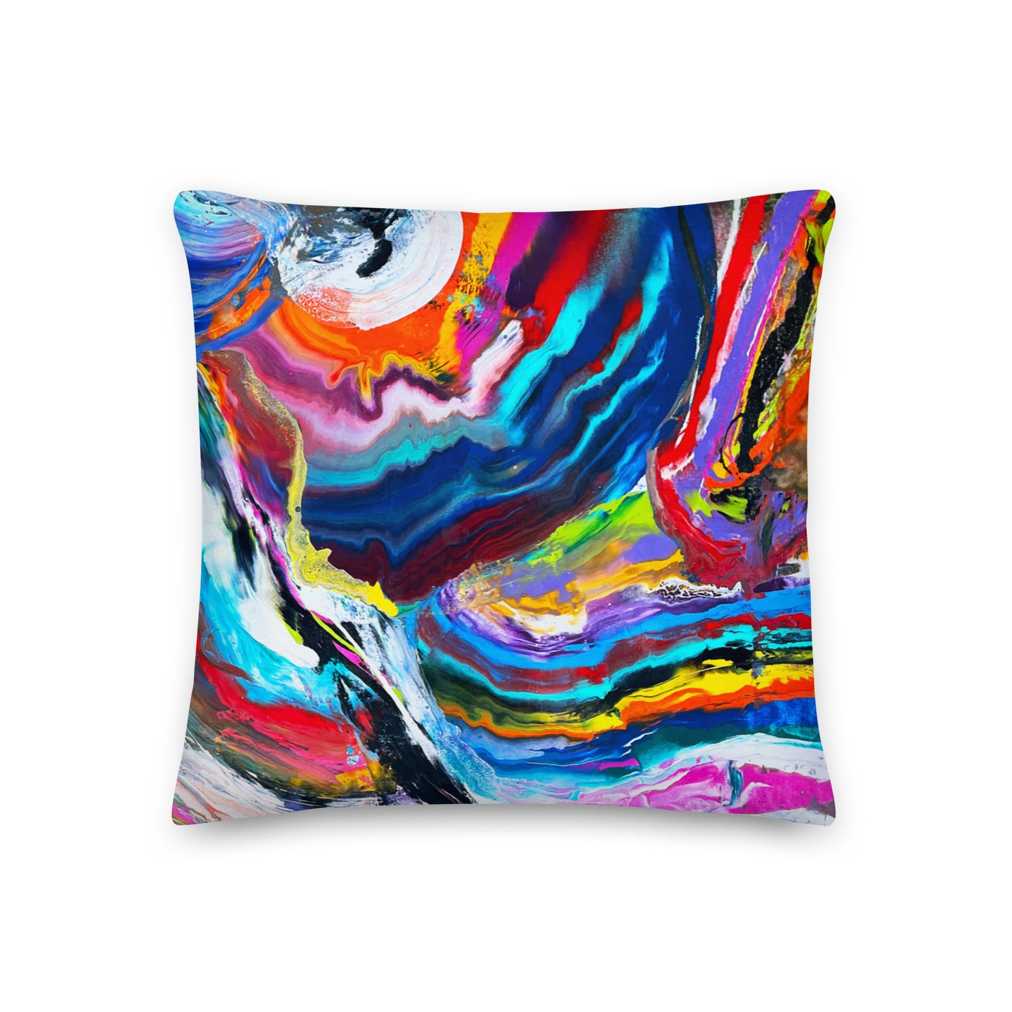 Premium Pillow - Rainbow Wave design